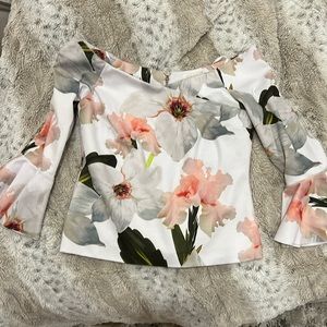 Ted Baker strapless Floral Top